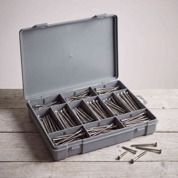 Stainless Deck Screw Assortment, 400 Piece